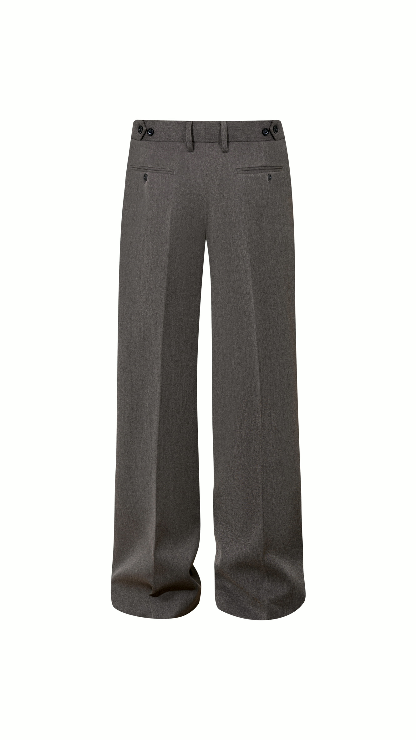 Wool Wide Leg Trousers - Image 2