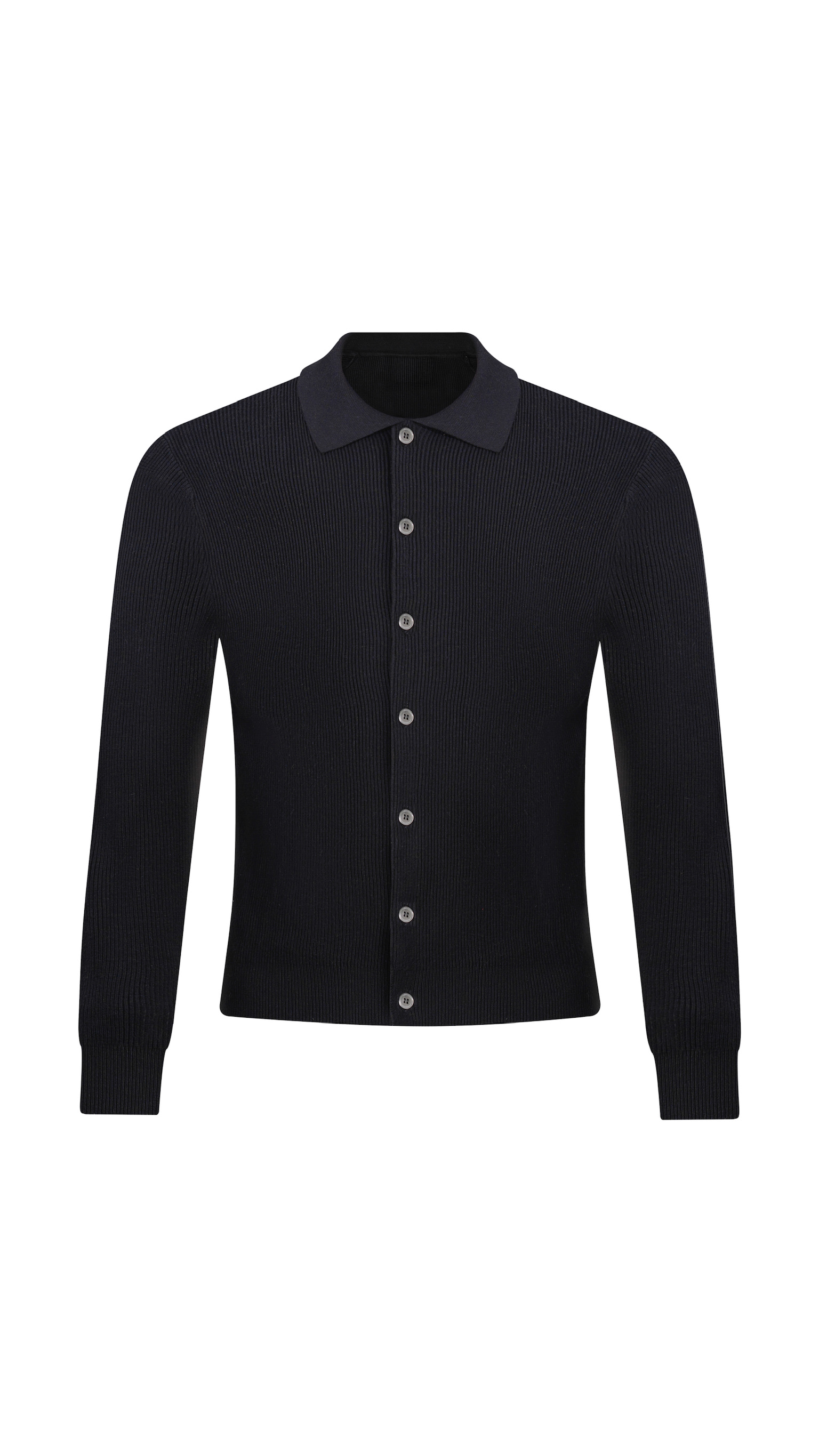 SLIM FIT VISCOSE LONG SLEEVE KNIT SHIRT