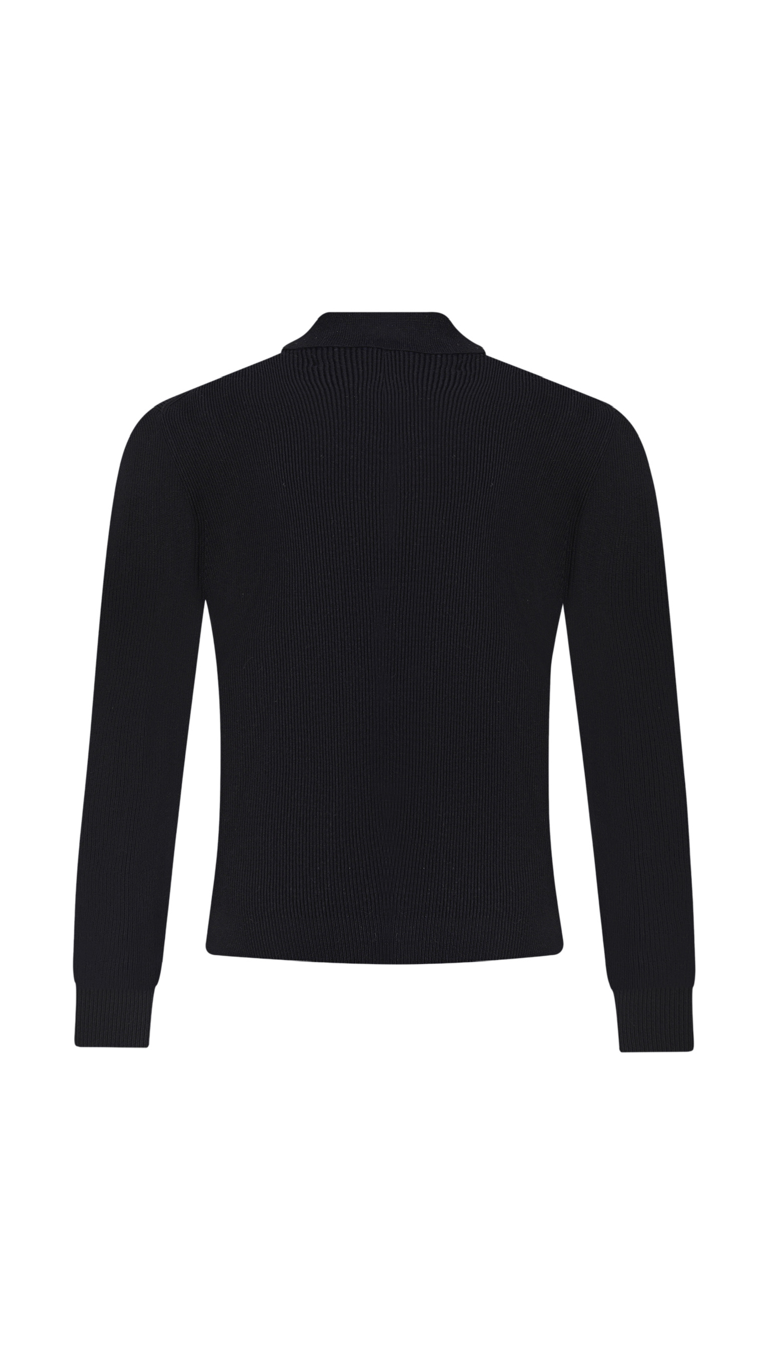 SLIM FIT VISCOSE LONG SLEEVE KNIT SHIRT - Image 2