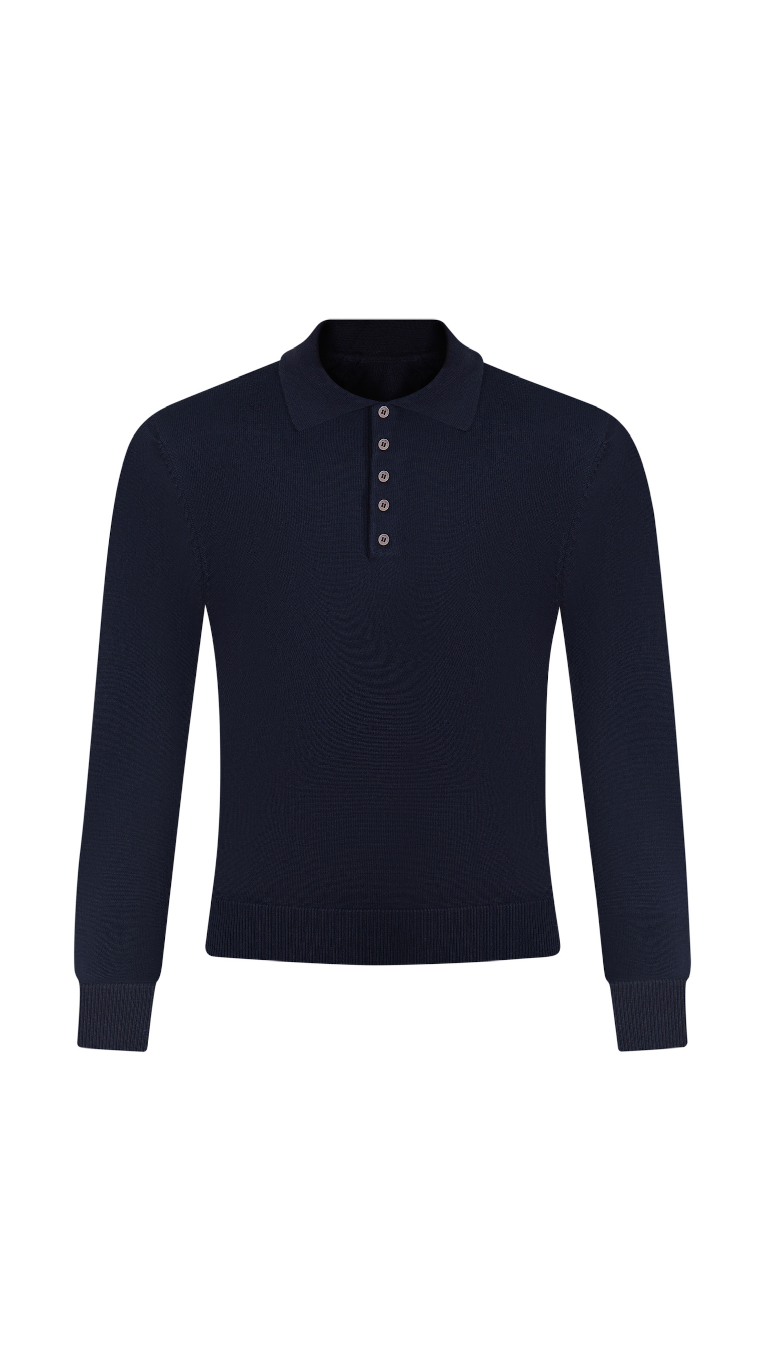 SLIM FIT LONG SLEEVE KNIT POLO - Image 4