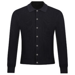 SLIM FIT VISCOSE LONG SLEEVE KNIT SHIRT